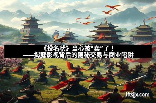 《投名状》当心被“卖”了！——揭露影视背后的隐秘交易与商业陷阱